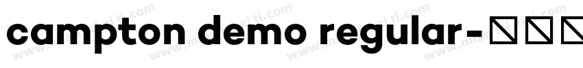 campton demo regular字体转换